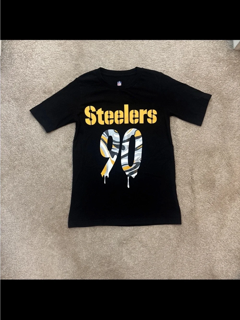 NFL Pittsburgh Steelers TJ Watt #90 short sleeve T Shirt kids Size Small size 8